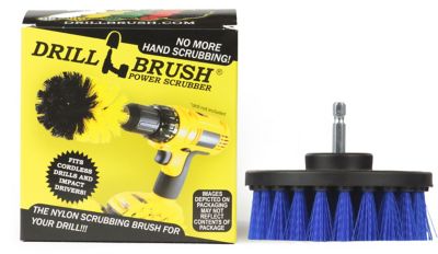 Drillbrush Boat Brush, Yacht, Sail, Kayak, Canoe, Jet Ski, Pontoon, Deck Brush, 4IN-S-B-QC-DB