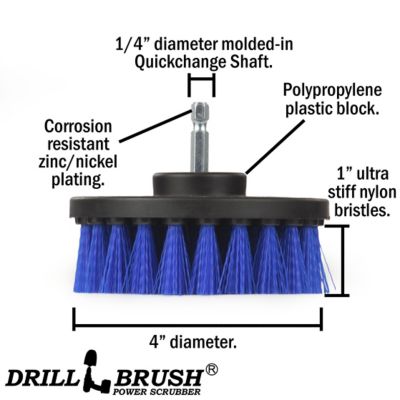 Image showing  Boat Brush, Yacht, Sail, Kayak, Canoe, Jet Ski, Pontoon, Deck Brush, 4IN-S-B-QC-DB