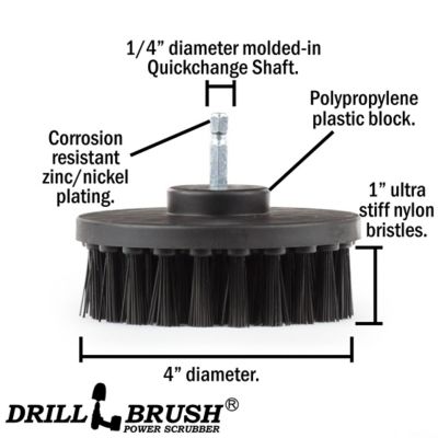 Image showing  Bbq Flat Cleaning Brush, Grill Brush, Rust Remover, Electric Smoker, Wire Brush Alternative, 4IN-S-K-QC-DB