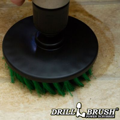 Image showing  Cast Iron Skillet, Spin Brush, for Tile, Counter-Tops, Stove, Oven, Sink, Trash Can, Floors, 5IN-S-G-H-DB