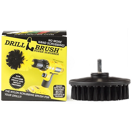 Drillbrush Grill Brush, BBQ Accessories, Ultra Stiff Nylon Power Scrub Brush Set, Graffiti Remover, K-42OS-2L-QC-DB