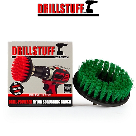 Drillstuff Kitchen Cleaning Flat Brush, Grout Cleaner, Tile, Counter-Tops, Stove, Oven, Sink, Trash Can, Floors, 5IN-S-G-H-DS