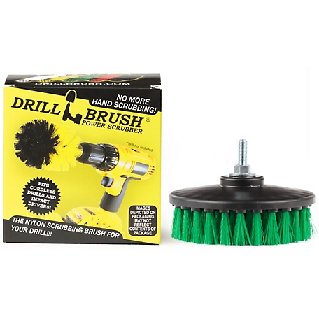 Drillbrush Construction Tools, Medium Scrub Brush, Threaded, 5/16 x 24, Kitchen Cleaning Brush, 5IN-S-G-T-DB