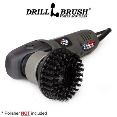 Image showing  Industrial, Contractor, Scrub Brush, Threaded 5/16 x 24, Ultra Stiff Bristles, 5IN-S-K-T-DB