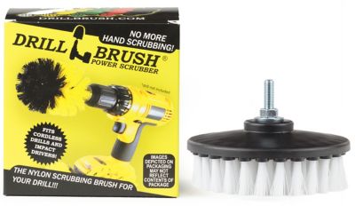 Drillbrush Carpet Cleaner, Rug, Soft Bristles with Threaded Shaft, Glass Cleaner, Carpet Brush, 5IN-S-W-T-DB