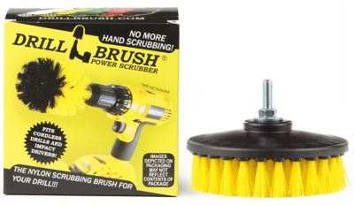 Drillbrush Threaded Commercial Cleaning, Scrub Brush, Carpet Cleaner, Floor Cleaner, Shower Cleaner, Grout Cleaner, 5IN-S-Y-T-DB