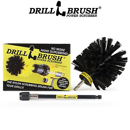 Drillbrush Grill Brush, Electric Smoker, Drip Pan, Griddle, Cast Iron Skillet, Rust Remover, Scrub Brush, O-K-5X-QC-DB