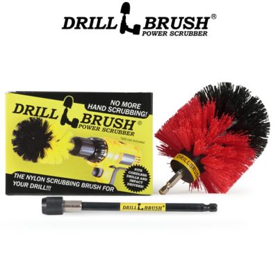 Drillbrush Outdoor Garden Brush, Patio, Outdoor Rug, Water Fountain, Garden Statues, Concrete Cleaner, O-R-5X-QC-DB