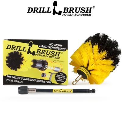 Drillbrush Shower Curtain Scrub Brush, Tile, Grout Cleaner, Bathtub, Sink, Bidet, Flooring, Shower Door, O-Y-5X-QC-DB