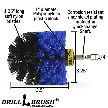 Drillbrush Boat Scrub Brush Kit, Hull Cleaner, Pool, Kayak, Canoe, Carpet  Cleaner, B-S-42-QC-DB at Tractor Supply Co.