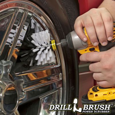 Image showing  Wheel Brush, Soft Original Drill Brush Power Scrubber, Car, Truck, Motorcycle, Boat, Jet-Ski, Detail Brush, O-W-QC-DB