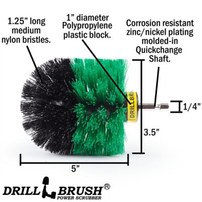 Image showing  Kitchen Cleaning Original Drill Brush, Stove, Oven, Tile, Grout Cleaner, Pots & Pans, Cast Iron Skillet, O-G-QC-DB