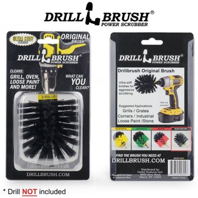 Drillbrush Ultra Stiff Scrub Brush, Grill Ckeaning Brush, BBQ, Concrete Cleaner, BBQ Smoker Cleaning, O-K-QC-DB