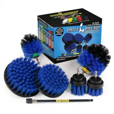 Drillbrush Ultimate Boat Cleaning Kit with 7 in. Extension, Pool Accessories, Drill Brush, Carpet Cleaner, B-542OMS-2L-7X-QC-DB