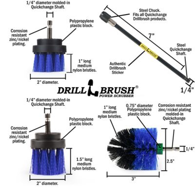 Image showing  Ultimate Boat Cleaning Kit with 7 in. Extension, Pool Accessories, Drill Brush, Carpet Cleaner, B-542OMS-2L-7X-QC-DB