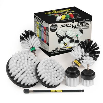 Drillbrush Ultimate Automotive Cleaning Kit with Extension, Glass, Upholstery, Seats, Window, W-542OMS-2L-7X-QC-DB