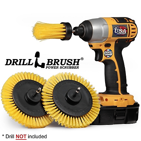 Drill Brush Set 3/8/12 pc Tile Grout Power Scrubber Cleaner Spin Tub Shower  Wall - Redstag Supplies