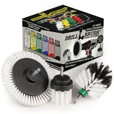 Drillbrush 3 pc. Drill Attachment Set, Windshield Cleaning, Glass, Auto Detailing Brush, Car Carpet, Interior Cleaning