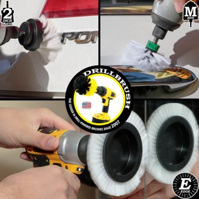 Image showing  3 Piece Drill Attachment Set, Windshield Cleaning, Glass, Auto Detailing Brush, Car Carpet, Interior Cleaning