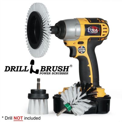 Image showing  3 Piece Drill Attachment Set, Windshield Cleaning, Glass, Auto Detailing Brush, Car Carpet, Interior Cleaning
