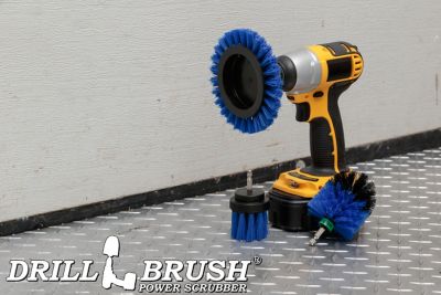 Image showing 5 th Drillbrush 3 Piece Spin Brush Pool Cleaning Kit, Pool Supplies, Slide, Deck Brush, Hot Tub, B-EMS-2L-QC-DB