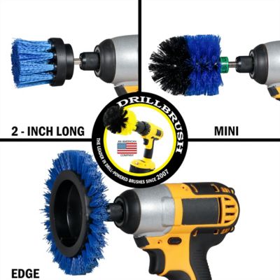 Image showing 6 th Drillbrush 3 Piece Spin Brush Pool Cleaning Kit, Pool Supplies, Slide, Deck Brush, Hot Tub, B-EMS-2L-QC-DB