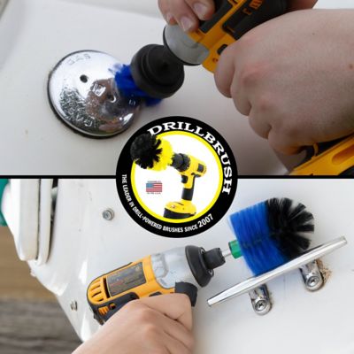 Image showing  Small Spin Brush Pool Maintenance Set, Slide, Deck Brush, Pond Liner, Hot Tub, Spa, Pool Brush, B-L-2M-QC-DB