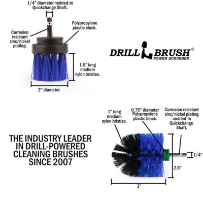 Image showing  Small Spin Brush Pool Maintenance Set, Slide, Deck Brush, Pond Liner, Hot Tub, Spa, Pool Brush, B-L-2M-QC-DB