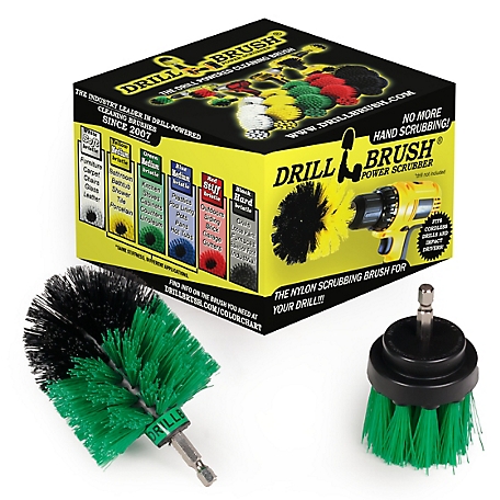 Drillbrush 2 pc. Medium Stiffness Cleaning Brush Kit, Kitchen, Cabine, Counter, Linoleum, & General Purpose Scrubbing