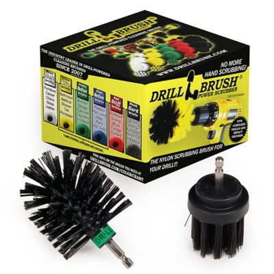 Drillbrush 2 Piece Ultra Stiff Rotary Cleaning Brushes, Cleaning Grills, Furnaces, Baked-On Food, & Industrial Applications