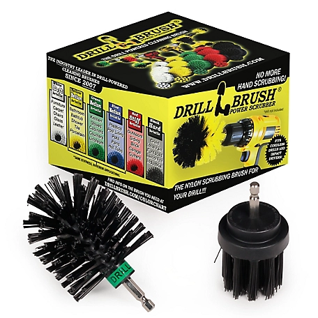 Drillbrush 2 pc. Ultra Stiff Rotary Cleaning Brushes, Cleaning Grills, Furnaces, Baked-On Food, & Industrial Applications