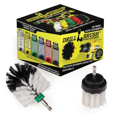 Drillbrush Motorcycle Cleaning Brush, Wheels, Rims, Leather, Glass, Dirt Bike, Wheel Cleaner Polisher, W-L-2M-QC-DB