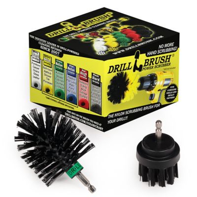 Drillbrush Bbq Grill Cleaning 2 pc. Ultra Stiff Rotary Cleaning Drill Brushes, Lodge Fireplaces, Industrial Applications