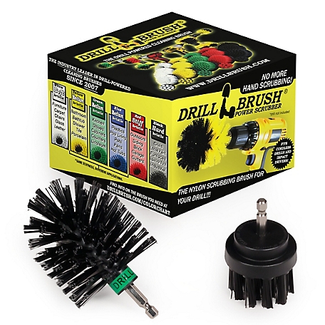Drillbrush Bbq Grill Cleaning 2 pc. Ultra Stiff Rotary Cleaning Drill Brushes, Lodge Fireplaces, Industrial Applications
