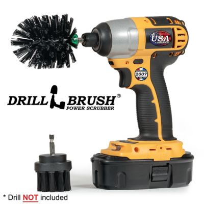 Image showing  Bbq Grill Cleaning 2 Piece Ultra Stiff Rotary Cleaning Drill Brushes, Lodge Fireplaces, Industrial Applications