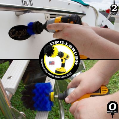 Image showing  Hull Cleaner Brush Kit, Pond Scum, Oily Residue, Weeds, Barnacles, Oxidation, Fishing Boat, B-S-2O-QC-DB