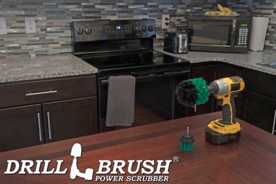 Image showing 5 th Drillbrush 2 Piece Medium Stiffness Rotary Cleaning Brushes, Oven, Cabinet, General Purpose Scrubbing, G-S-2O-QC-DB