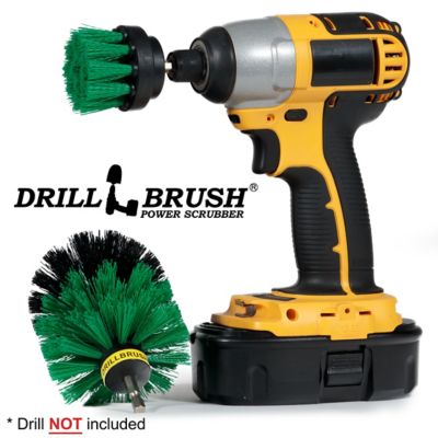 Image showing 6 th Drillbrush 2 Piece Medium Stiffness Rotary Cleaning Brushes, Oven, Cabinet, General Purpose Scrubbing, G-S-2O-QC-DB