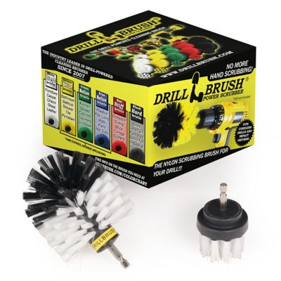 Drillbrush Car Soft Detailing Brush Kit, Wheel Cleaner, Interior, Vinyl, Upholstery, Fabric, Leather Seat Cleaner, W-S-2O-QC-DB