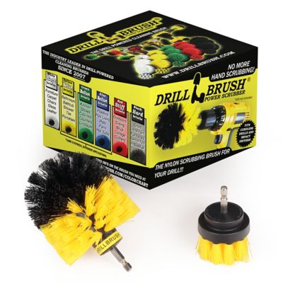 Drillbrush 2 pc. Medium Stiffness Cleaning Brushes for Cleaning Tile, Grout, Shower, Bathtub, & General Purpose Scrubbing