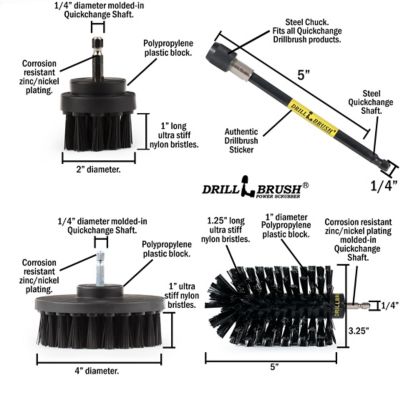 Image showing  Wire Brush Replacement Cleaning, Nylon Bristle Grill Brushes for Cleaning Grill Grates, Oven Grate Cleaning Set