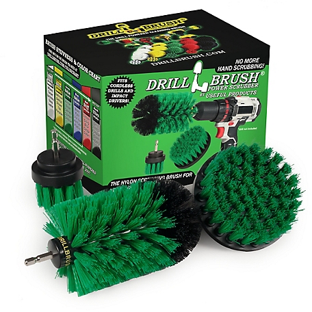 Drillbrush 3 pc. Kitchen Cleaning Kit, Stove Top, Sink, Floor, Pots, Pans, & Oven Cleaning, G-S-42J-QC-DB