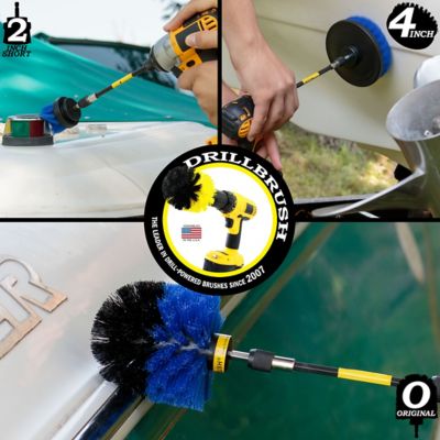 Image showing  4 Piece Marine Spin Brush Set, Kayak, Raft, Boat, Canoe, Inflatable, Fishing Boat, Pond Scum, B-S-42O-5X-QC-DB