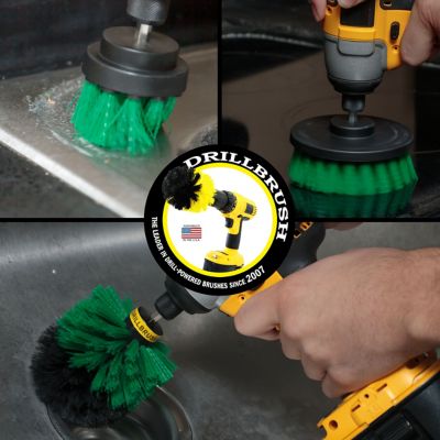 Image showing  Kitchen Cleaning Drill Brushes, Stainless Steel Sink Cleaner / Copper Sink Cleaner, Stove Cleaner, G-S-42O-QC-DB