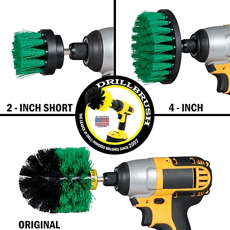 Drill Brush Cleaning Brush Attachments for Drill - Oven Cleaning Brush -  Rotary Scrub Brush for Kitchen Sink - Concrete, Masonry Brush - Patio,  Deck