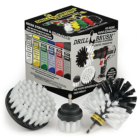 Drillbrush Power Scrubber 3-Piece Pet Hair Remover Brush Kit, Soft Bristle Drill Brush 266435