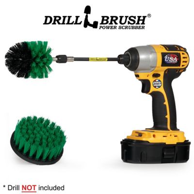Image showing  Kitchen Accessories Spin Brush Kit with Extension, Dishes, Pots & Pans, Stove, Oven, Sink, Flooring, G-S-4M-5X-QC-DB
