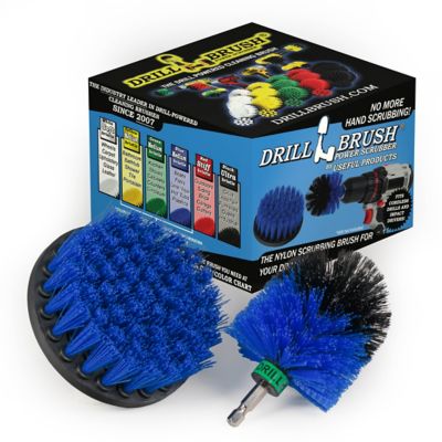 Drillbrush 2 Piece Kayak Cleaning Set, Raft, Boat, Canoe, Inflatable, Hull Cleaner, Pond Scum, B-S-4M-QC-DB