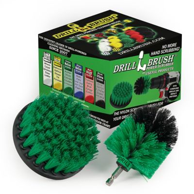 Drillbrush 2 pc. Household Cleaner Kit, Grout Cleaner, Cast Iron Skillet, Pots & Pans, Stove, Oven Rack, Sink, G-S-4M-QC-DB