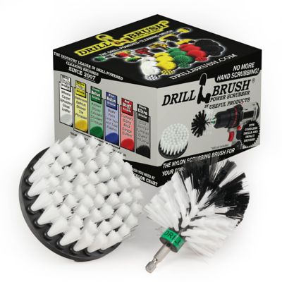 Drillbrush Motorcycle Cleaning Supplies, Detail Brush, Wheels, Rims, Tires, Saddle Bags, Windshield, Glass Cleaner, W-S-4M-QC-DB